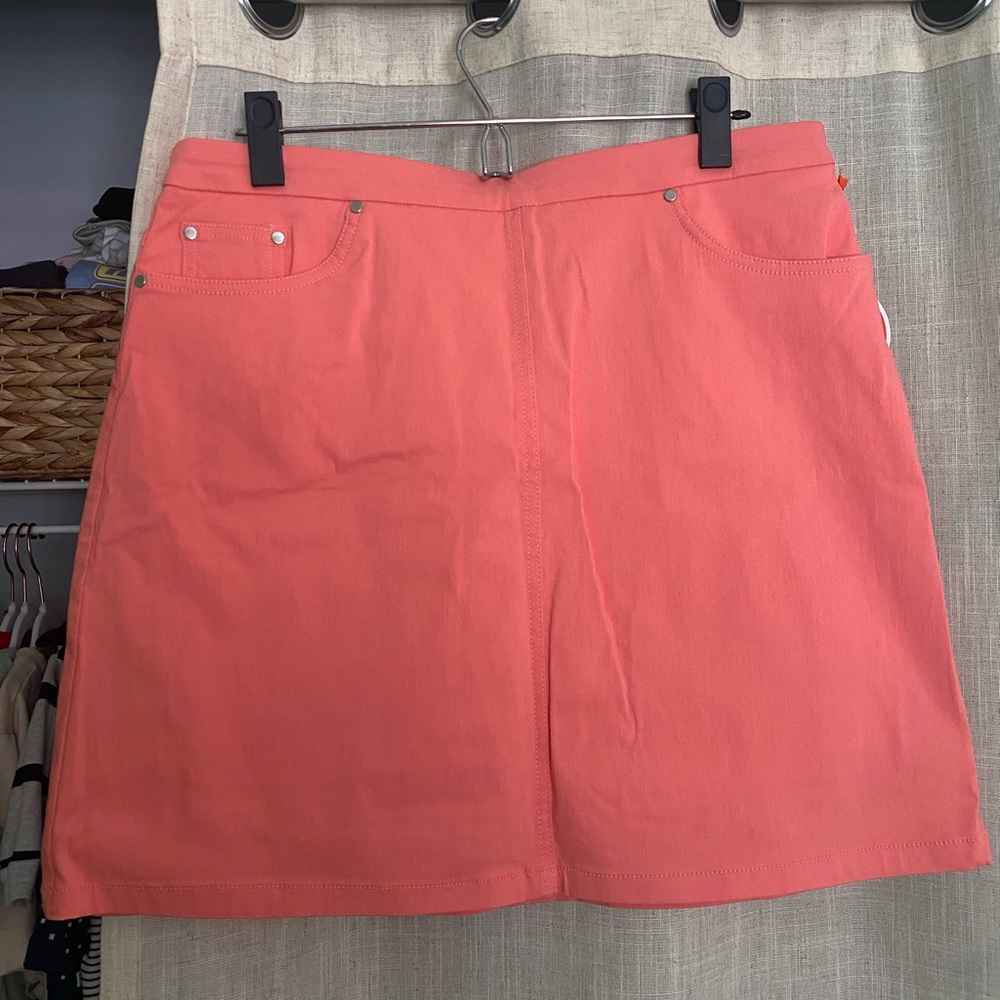 Hearts of Palm Skort in Vibrant Coral